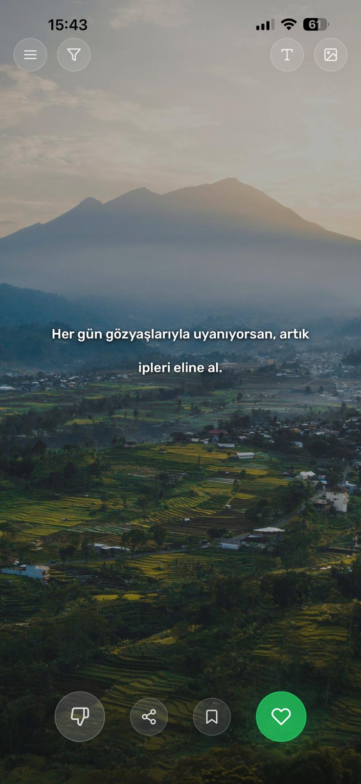 Günün Sözü uygulaması tema seçenekleri