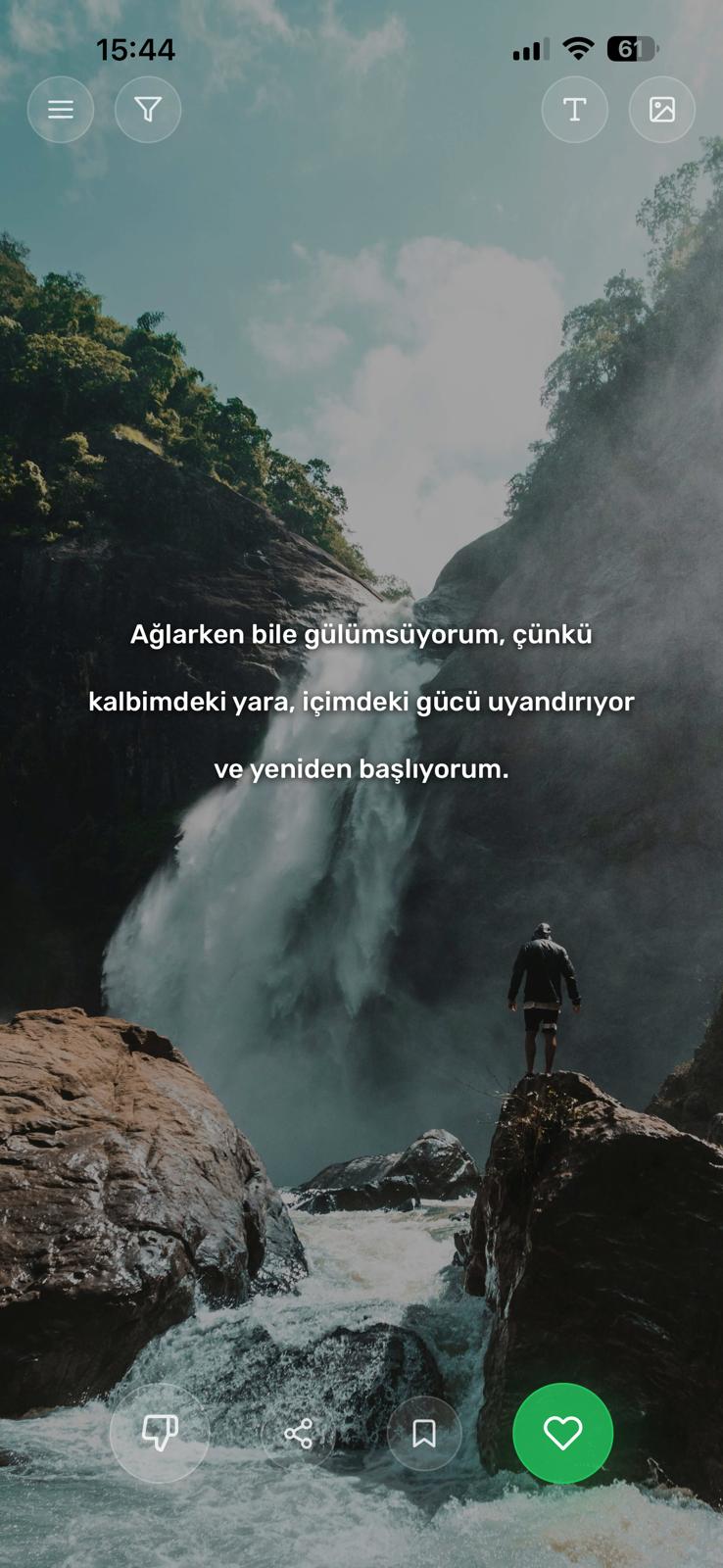 Günün Sözü uygulaması kategori ve koleksiyon görünümü