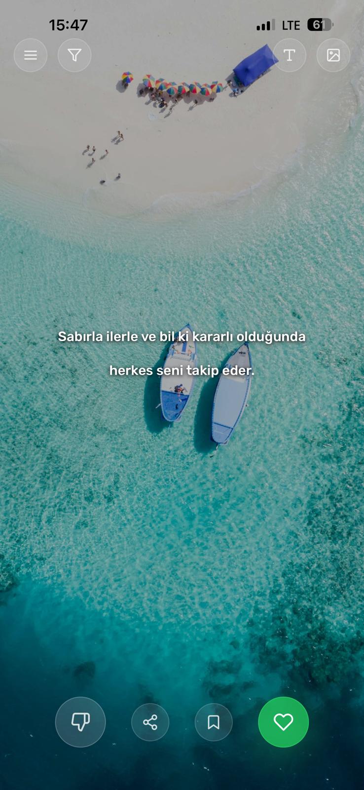 Günün Sözü uygulaması motivasyon sözleri ekranı